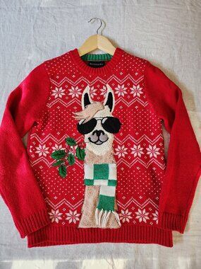 Blizzard Bay Llama Ugly Christmas Sweater (Kids L 14/16)